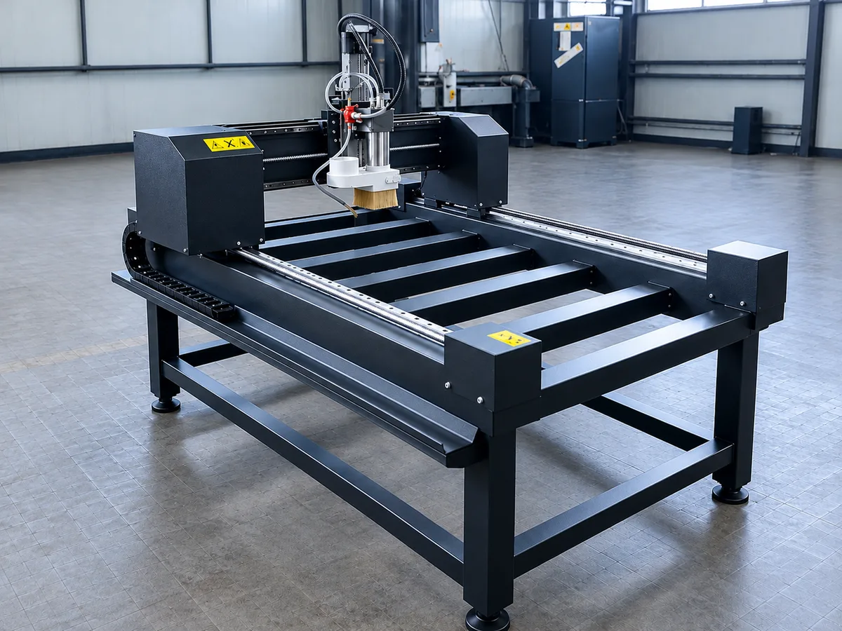 CNC wood router in the production workshop